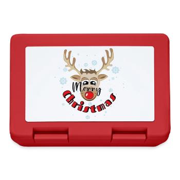 Merry Christmas reindeer - Lunchbox - red - Front