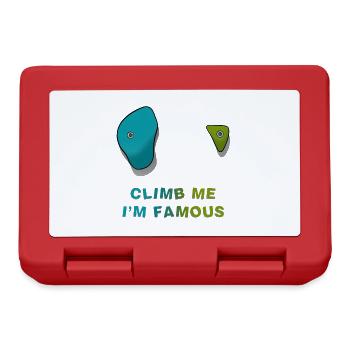 Climb me i'm famous - Geschenk Kletterhumor - Brotdose - Rot - Vorne