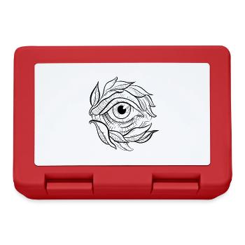 Florales Auge - Brotdose - Rot - Vorne