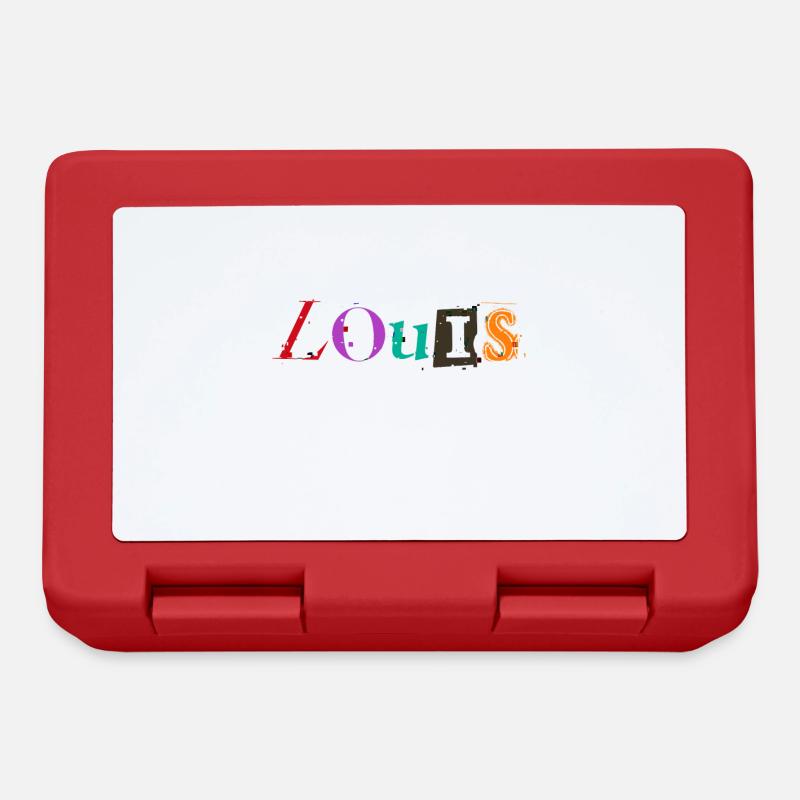 Louis, cadeau prénom sketchy - Boîte à goûter - rouge