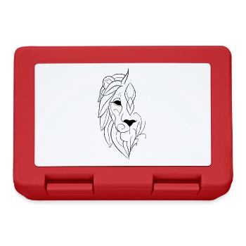 Tête de lion ornemental - Boîte à goûter - rouge - Devant