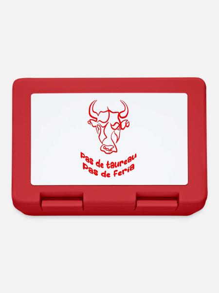 Pas de taureau pas de feria - Boîte à goûter - rouge