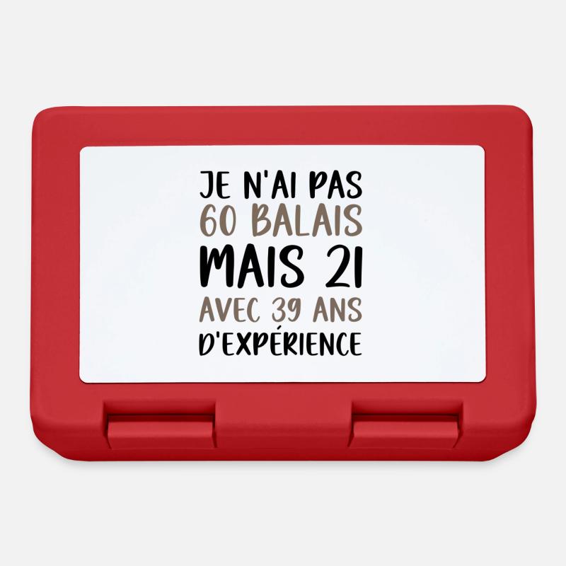 60 ans anniversaire, 21 avec 39 d'expérience - Boîte à goûter - rouge