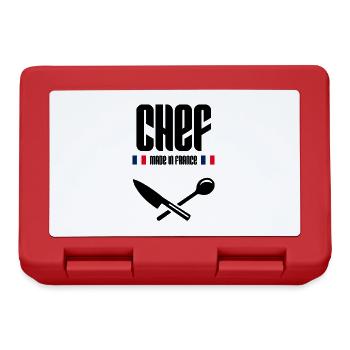 Chef de cuisine made in France - Boîte à goûter - rouge - Devant