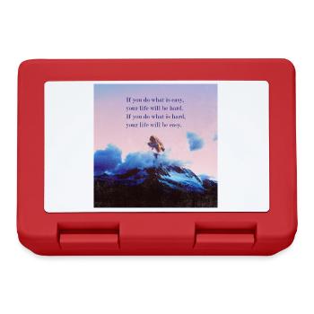 Motivation Quote Inspiring Success Mountains Sky - Lunchbox - red - Front