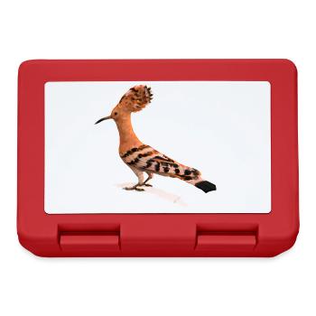Hoopoe Bird Illustration - Lunchbox - red - Front