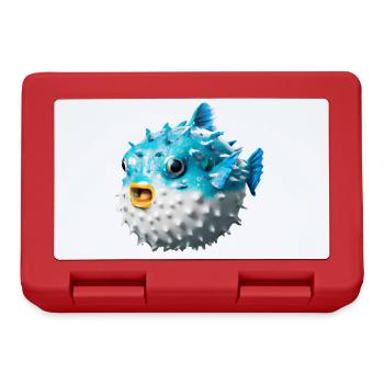 Inflated puffer fish - Lunchbox - red - Front
