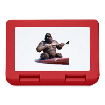 Bigfoot in a kayak - Lunchbox - red - Front