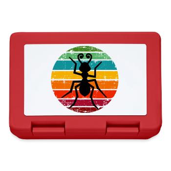 Ameise Insekt Ameisen Retro Sunset - Brotdose - Rot - Vorne
