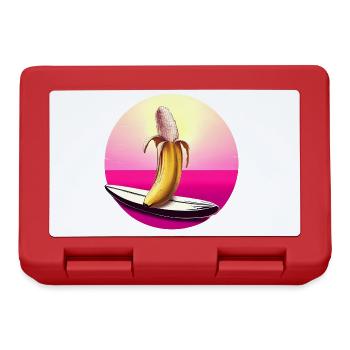 Surfing Banana Sunset - Lunchbox - red - Front