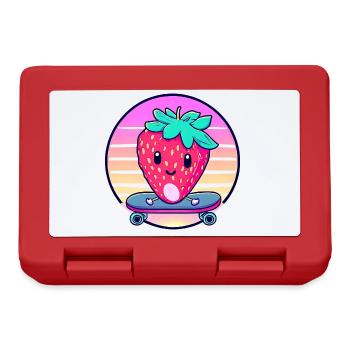 Strawberry skateboard in sunset - Lunchbox - red - Front