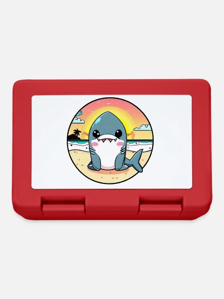 Requin détendu sur la plage - Boîte à goûter - rouge