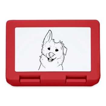 Lustiger und lustiger Hund - Brotdose - Rot - Vorne