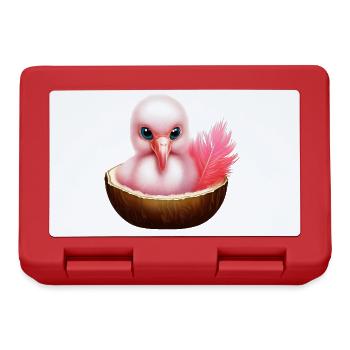 Kokosnuss Flamingo - Brotdose - Rot - Vorne