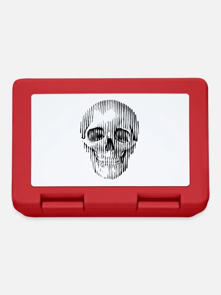 Skull graphic art - Lunchbox - red