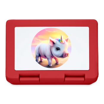 Unicorn pig in sunset - Lunchbox - red - Front