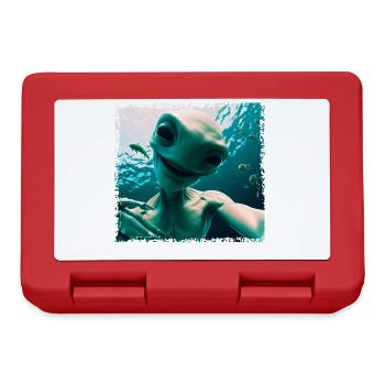 Alien Selfie - Unterwasserabenteuer - Brotdose - Rot - Vorne