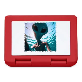 Alien Selfie - Unterwasserabenteuer - Brotdose - Rot - Vorne