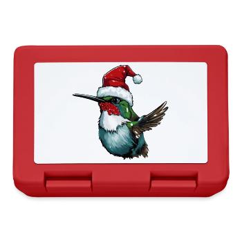 Kolibri Vogel Weihnachten Tier - Brotdose - Rot - Vorne
