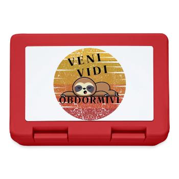 Je suis venu, j’ai vu et je me suis endormi. Drôle de paresseux en - Boîte à goûter - rouge - Devant