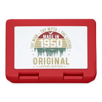 Original 1950er Jahre Retro 1950er Jahre Geburtstagsgeschenk 1950er Jahre - Brotdose - Rot - Vorne
