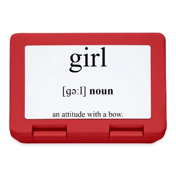 Girl | Mädchen Definition Dictionary - Brotdose - Rot - Vorne