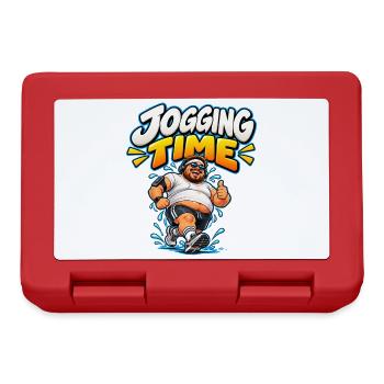Jogging Time – Lustiges Jogger Design - Brotdose - Rot - Vorne