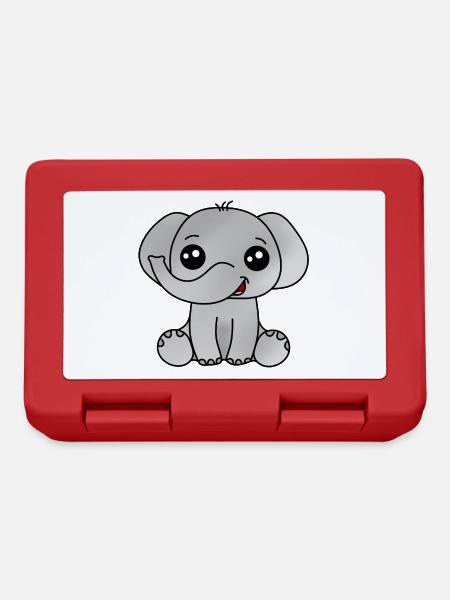 Elefant - Brotdose - Rot