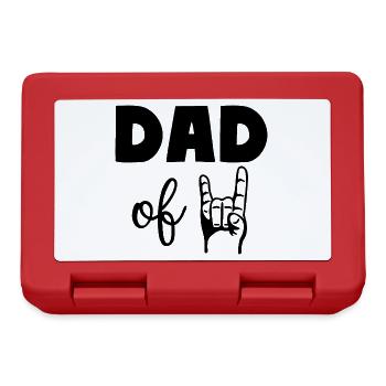 DAD OF TWO Rock 'n' Roll Metal Father Men - Lunchbox - red - Front