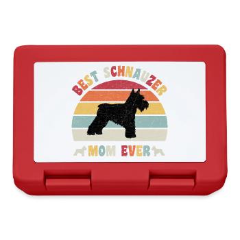 Best Schnauzer Mom ever dog lovers vintage retro - Brotdose - Rot - Vorne