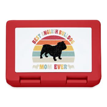 Best English Bulldog mom ever dog lovers vintage - Lunchbox - red - Front