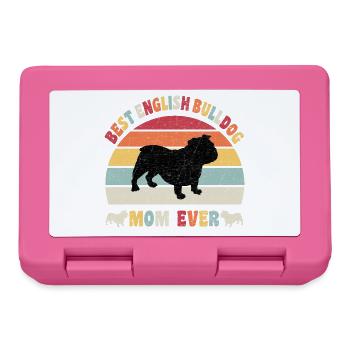 Meilleure maman bulldog anglais jamais amateurs de chiens vintage - Boîte à goûter - rose - Devant