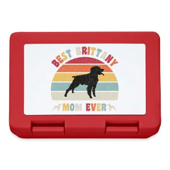 Best Brittany Mom ever dog lovers vintage retro - Brotdose - Rot - Vorne