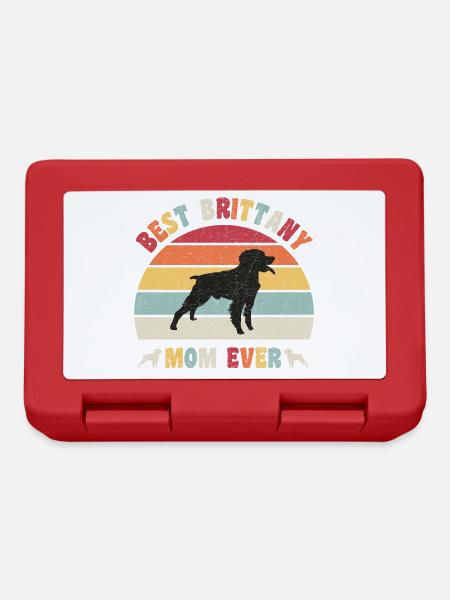 Best Brittany Mom ever dog lovers vintage retro - Lunchbox - red