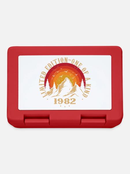 Vintage 1982 Rétro 1982 Cadeau anniversaire 1982 - Boîte à goûter - rouge
