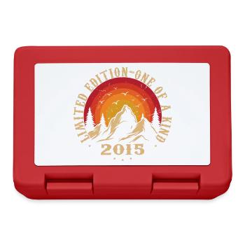 Vintage 2015 Rétro 2015 Cadeau anniversaire 2015 - Boîte à goûter - rouge - Devant