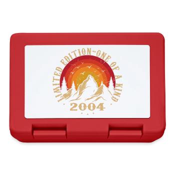 Jahrgang 2004 Retro 2004 Jubiläumsgeschenk 2004 - Brotdose - Rot - Vorne