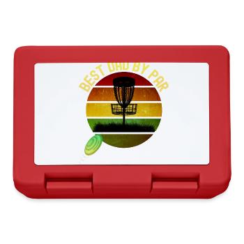 Beste Papa von Par lustige Herren Disc Golf Design Vater - Brotdose - Rot - Vorne