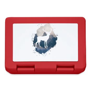 nature,nature,deer,trees,mountains,landscape,forest - Lunchbox - red - Front