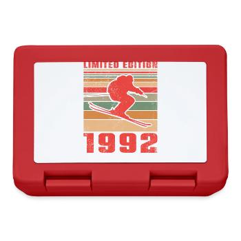 Ski Biathlon Skifahrer Skifahrerin Geburtstag 1992 - Brotdose - Rot - Vorne
