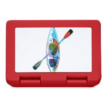 Kayak,Sports,Padling,Boat,Graffiti - Lunchbox - red - Front