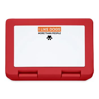 I like dogs more than people - Lunchbox - red - Front
