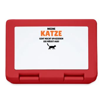 Meine Katze geht nicht spazieren - sie rückt aus - Brotdose - Rot - Vorne