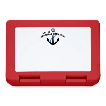 A day at sea heals your soul - Lunchbox - red - Front