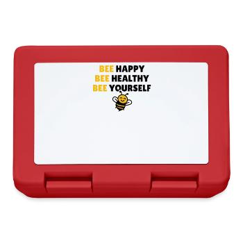 Bee Happy Bee Healthy Bee Yourself - Brotdose - Rot - Vorne