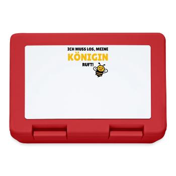 Ich muss los, meine Königin ruft - Brotdose - Rot - Vorne