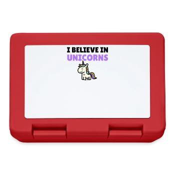 I believe in unicorns - Lunchbox - red - Front