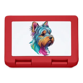 Welpe Yorkie Yorkshire Terrier Hund Hundeliebhaber - Brotdose - Rot - Vorne