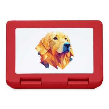 Golden Retriever Hund Haustier und Hunde Freund - Brotdose - Rot - Vorne
