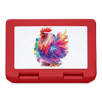 Colorful Chicken Chicken Lover Chickens Design - Lunchbox - red - Front